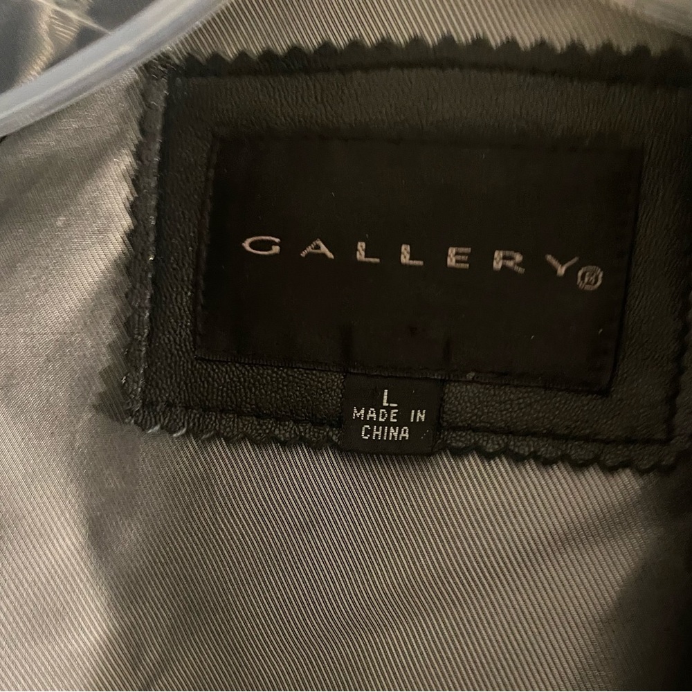 Black Gallery Leather Jacket size L EUC - Picture 5 of 16